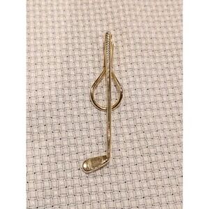 Gold Tone‎ Golf Club Tie Clip Bar Mens Fashion Accessory Holder